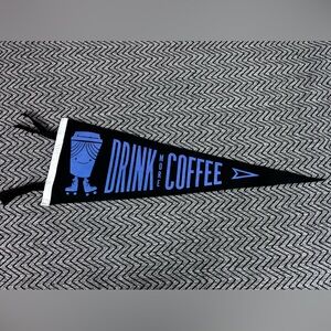 Custom made Oxford Pennant Black and Purple Coffee Tapestry, Pennant